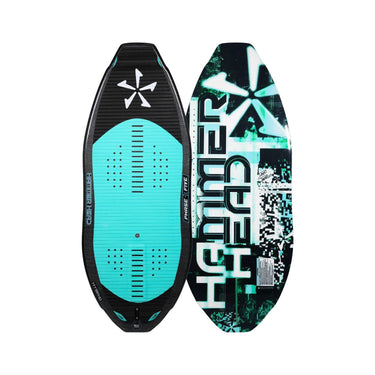 Top and bottom view of the 2026 Phase 5 Hammerhead Wakesurf Board featuring its iconic peanut-shell shape.