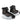 Front view of the 2026 Ronix District Wakeboard Boots, showing both left and right bindings in the signature black and white colorway.
