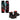 Top and bottom view of the Ronix Girl's Krush 125cm wakeboard alongside a pair of Ronix Luxe open-toe wakeboard boots.