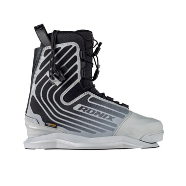 Inside medial view of the One Silver Reflective boot showing the seamless ankle flex zones.