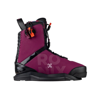 Inside medial view of the 2026 Ronix Rise boot showing the reinforced ankle support and Intuition+ liner.