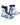 Front view of the 2026 Ronix RXT Wakeboard Boots, showing both left and right bindings in white, blue and translucent grey.