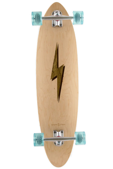 2023 Sanford Shapes Bolt: Limba Complete Longboard Skateboard 38" - Wakesports Unlimited