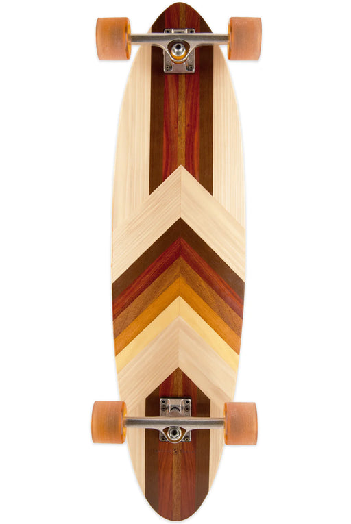 2023 Sanford Stick Shift: Walnut Complete Longboard Skateboard 38" - Wakesports Unlimited
