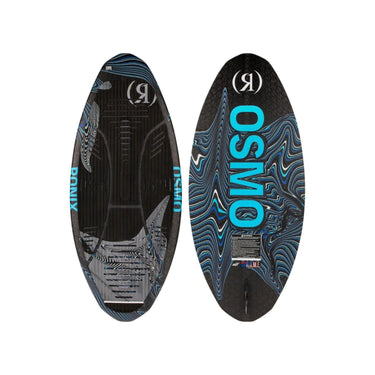 Top and bottom view of the 2026 Ronix OSMO Dark Matter Skimmer in Digital Frequency colorway.