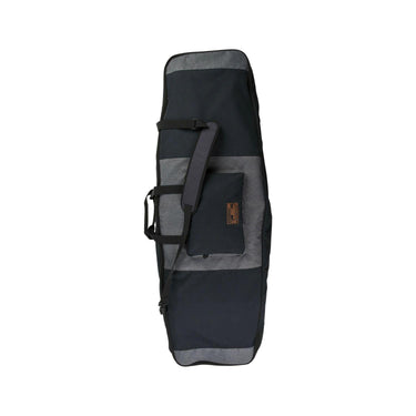 Vertical studio portrait layout showing the full exterior of the Ronix Squadron half-padded wakeboard bag.