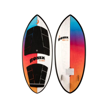 Top and bottom view of the 2026 Ronix Standard Core Skimmer in Blue, Red, Orange, White and Black.