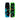 Top and bottom view of the 2026 Ronix Kid's Vision Wakeboard in Neon Green and Blue.