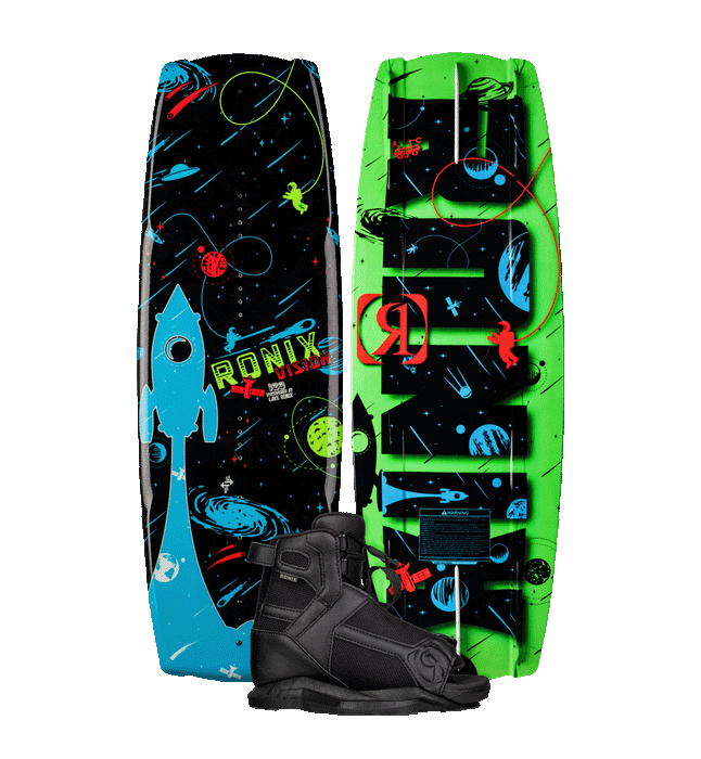 Ronix Vision Boy's Wakeboard Package w/ Divide Bindings 2024 - Wakesports Unlimited