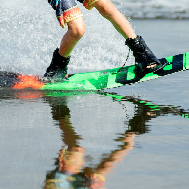 2024 Ronix Kid's Divide Wakeboard Bindings - Wakesports Unlimited | Action Shot