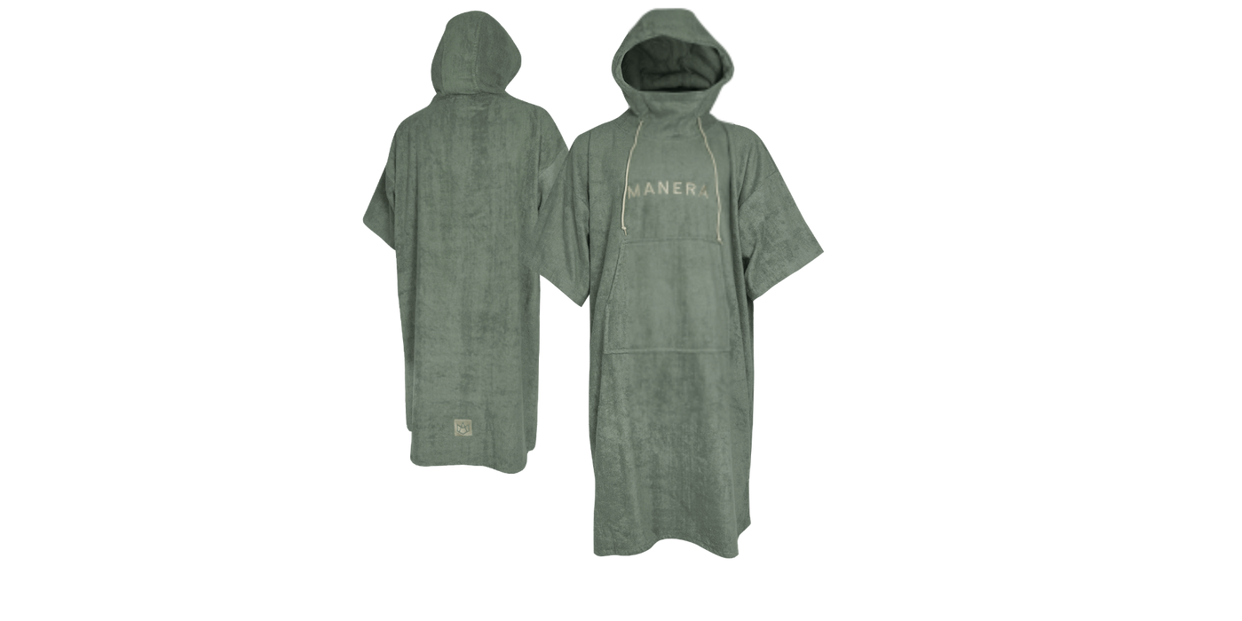 2024 Manera Bamboo Poncho Seagreen Changing Towel - Wakesports Unlimited | Studio Pic