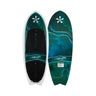 Top and bottom view of the 2026 Phase 5 Cap'tin Wakesurf Board in vibrant graphics.