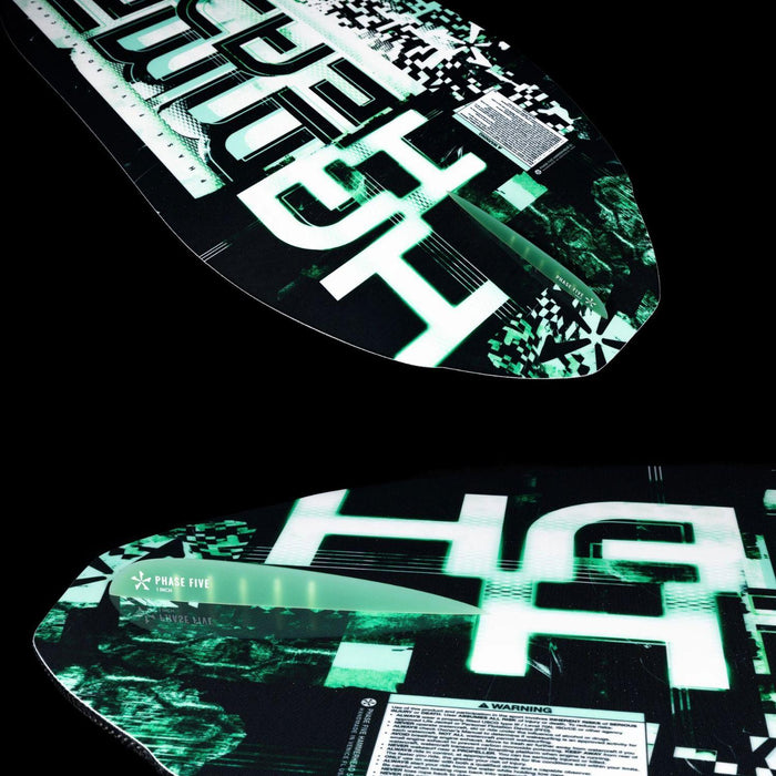 Close-up of the 1-inch skim fin and the unique squared-off tail design of the Phase 5 Hammerhead.