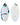 Top and bottom view of the 2026 Phase 5 Scamp Kid's Wakesurf Board in Teal, Blue and White.