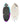 Top and bottom view of the 2026 Phase 5 Shrimp Kid's Wakesurf Board in unique, hand-painted white, purple and teal. 