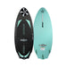 Top and bottom view of the 2026 Phase 5 Trident Wakesurf Board in vibrant Mint and Black Carbon fiber finish.