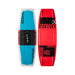 Top and bottom view of the 2026 Ronix District 129cm Kid's Wakeboard in Red, light Blue and Black.
