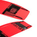 Close-up of the 2026 Ronix District 129cm bottom featuring removable side fins and a clean center channel for advanced tracking.