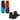 Top and bottom view of the Ronix Kid's Vault wakeboard alongside a pair of Ronix Divide open-toe wakeboard boots.