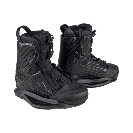 Front view of the 2026 Ronix One Intuition+ Wakeboard Boots in the premium Gloss Midnight finish.