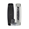 The 2026 Ronix One Legacy Wakeboard shown top and bottom with the Ronix Silver Reflective One boot featured in the center.