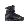 Inside medial view of the Parks wakeboard boot showing the reinforced ankle support and flexible materials.