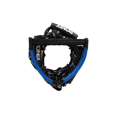 Straight-on product shot of the 2026 Ronix PU Synthetic Stretch wakesurf rope and handle combo coiled flat.