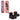 Top and bottom view of the Ronix Quarter 'til Midnight wakeboard alongside a pair of Ronix Luxe open-toe wakeboard boots.