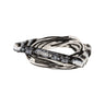 Angled studio product view of the snow camo 2026 Ronix Recon wakesurf rope and handle neatly coiled.