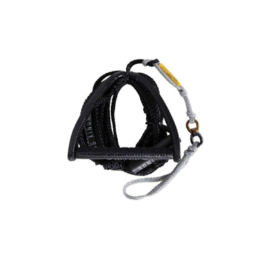 Straight-on product shot of the 2026 Ronix Spinner Carbon wakesurf rope and handle combo coiled flat.