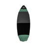 Front standing view of the 2026 Ronix Pointy Nose Surf Sock in signature Black, Green, and Grey knit.