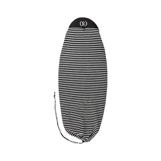 Front standing view of the 2026 Ronix Round Nose Surf Sock in signature Black and White knit.