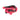 Angled studio view of the coiled 2026 Ronix Women's Bungee Stretch wakesurf rope and handle in vibrant pink.