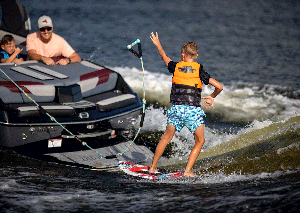 2024 Ronix Top Grom Youth CGA Life Vest - Wakesports Unlimited | Action Shot
