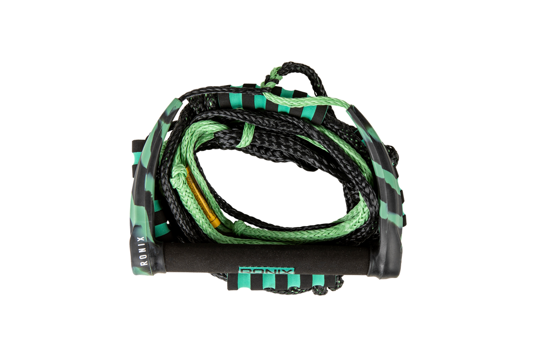 2024 Ronix Spinner Silicone Wakesurf Rope & Handle | Wakesports Unlimited - Black and Green