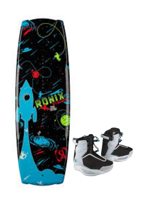 Ronix Vision Boy's Wakeboard Package w/ Vision Pro Bindings 2024 | Wakesports Unlimited - Wakeboard Package