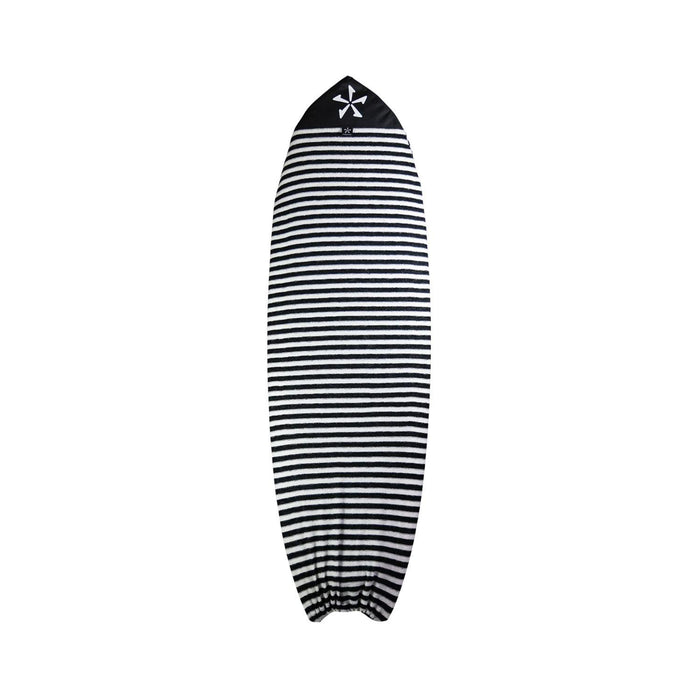 Black and White Phase 5 Surf Sock - Padded nose wakesurf board cover at Wakesports.