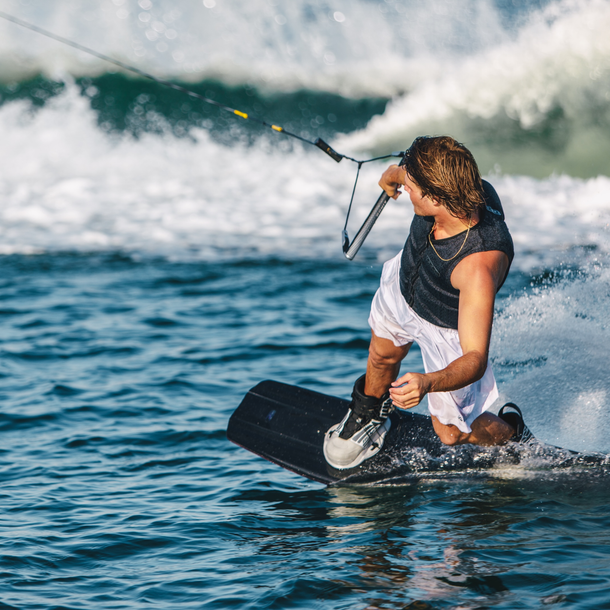 2026 Ronix One Legacy Core product video featuring Danny Harf's iconic shape and Tyler Higham action clips.