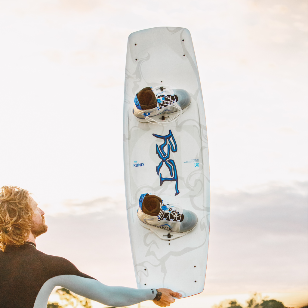 2026 Ronix RXT Blackout Technology product video featuring Massi Piffaretti and spec for the lightest wakeboard construction.