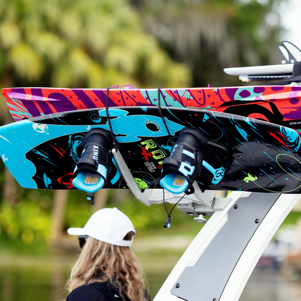 2026 Ronix Vision Kid's Wakeboard product video featuring asymmetrical tech, grom-specific specs, and action clips.
