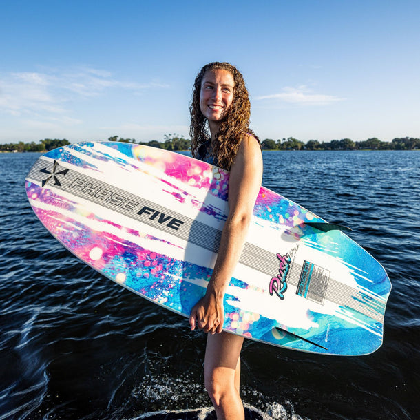2026 Phase 5 Rush product video featuring Bailey Rush, performance surf specs, and action clips.