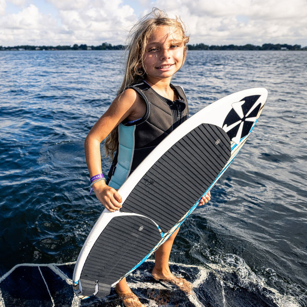 2026 Phase 5 Shrimp wakesurf board product video featuring technical specs, youth sizing, and grom action clips.