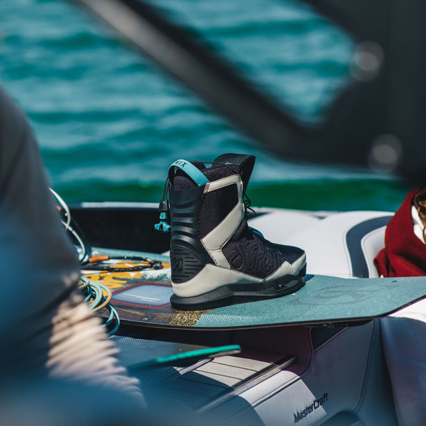 2026 Ronix Supreme BOA wakeboard boots product video highlighting the dual-zone BOA dial technology and Mainframe chassis.
