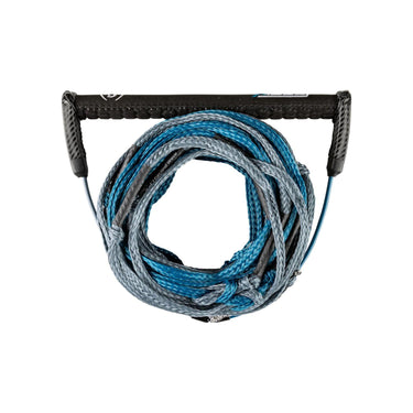 Straight-on catalog shot of the 2026 Ronix 727 foil combo rope and handle coiled perfectly flat.