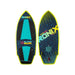Top and bottom view of the 2026 Ronix Alpha Squad Sea Captain Kid's Wakesurf Board in Blue, Yellow and Black.