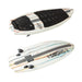 Side profile of the 2026 Ronix Atlantik showing the tapered rail and quad 4 fin setup.