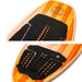 Detailed view of the front and rear grooved EVA traction pads on the 2026 Ronix Blunt Nose Skimmer.