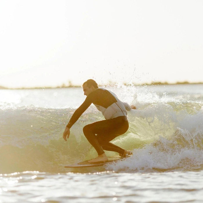 Jake Pelot cruising in the sweet spot of the wake on the versatile Ronix Brightside wakesurf board.