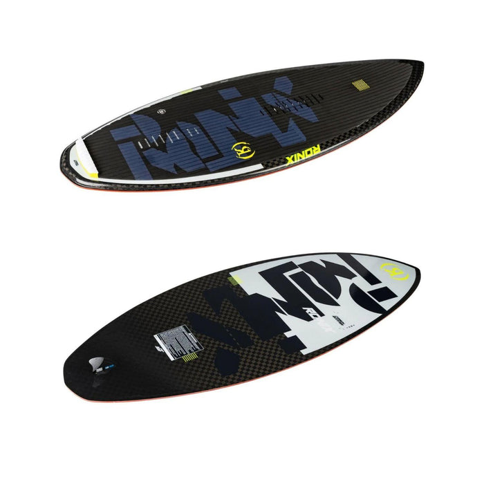 Side profile of the 2026 Carbon Air Core 4 showing the flat rail rocker for maximum speed.