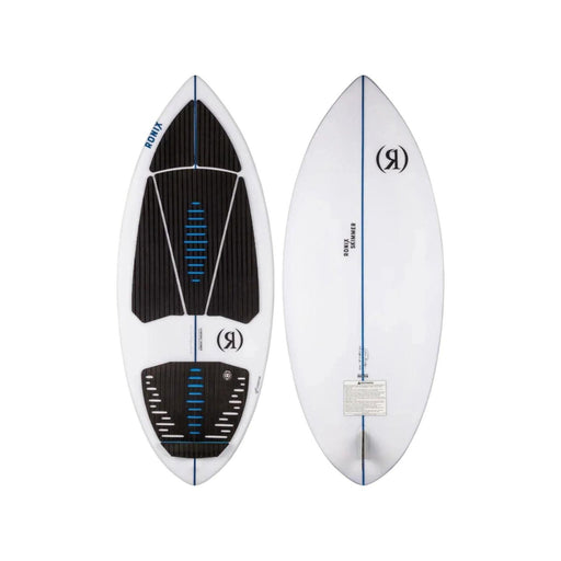 Top and bottom view of the 2026 Ronix Flyweight Skimmer in Black and White minimal graphics.